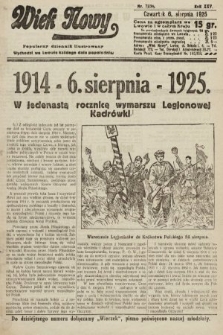 Wiek Nowy : popularny dziennik ilustrowany. 1925, nr 7234