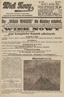 Wiek Nowy : popularny dziennik ilustrowany. 1925, nr 7255