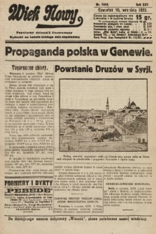 Wiek Nowy : popularny dziennik ilustrowany. 1925, nr 7263