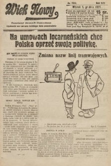 Wiek Nowy : popularny dziennik ilustrowany. 1925, nr 7333