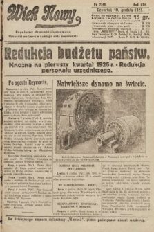 Wiek Nowy : popularny dziennik ilustrowany. 1925, nr 7340