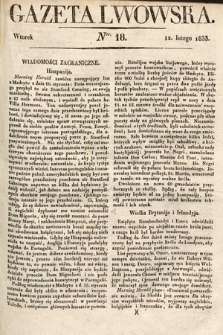 Gazeta Lwowska. 1833, nr 18