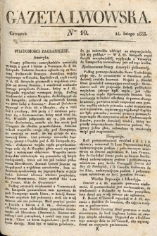 Gazeta Lwowska. 1833, nr 19