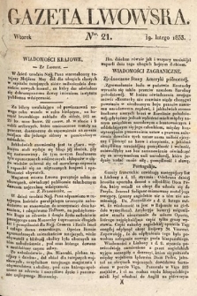 Gazeta Lwowska. 1833, nr 21