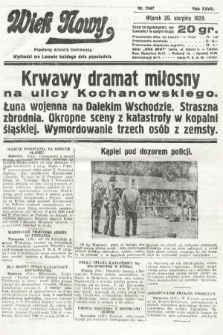 Wiek Nowy : popularny dziennik ilustrowany. 1929, nr 8447