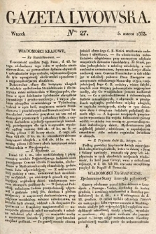 Gazeta Lwowska. 1833, nr 27