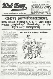 Wiek Nowy : popularny dziennik ilustrowany. 1929, nr 8532