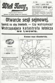 Wiek Nowy : popularny dziennik ilustrowany. 1929, nr 8540