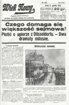 Wiek Nowy : popularny dziennik ilustrowany. 1929, nr 8543