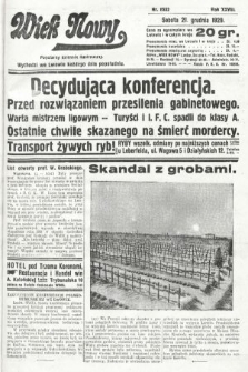 Wiek Nowy : popularny dziennik ilustrowany. 1929, nr 8552