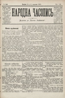 Народна Часопись : додаток до Ґазети Львівскої. 1911, ч. 203
