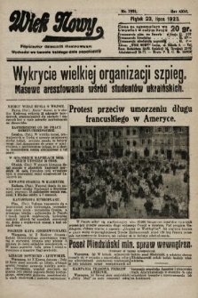 Wiek Nowy : popularny dziennik ilustrowany. 1926, nr 7522
