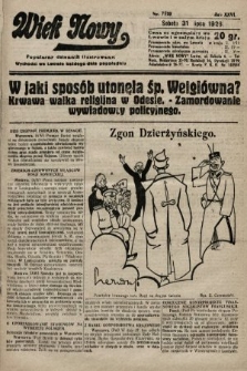 Wiek Nowy : popularny dziennik ilustrowany. 1926, nr 7529
