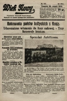Wiek Nowy : popularny dziennik ilustrowany. 1926, nr 7551