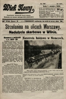 Wiek Nowy : popularny dziennik ilustrowany. 1926, nr 7556