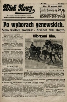 Wiek Nowy : popularny dziennik ilustrowany. 1926, nr 7571