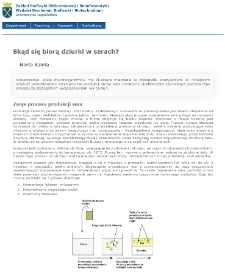 Skąd się biorą dziurki w serach?