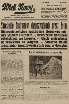 Wiek Nowy : popularny dziennik ilustrowany. 1930, nr 8593