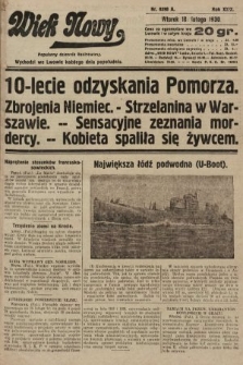 Wiek Nowy : popularny dziennik ilustrowany. 1930, nr 8598