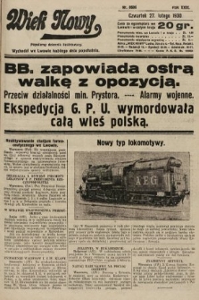 Wiek Nowy : popularny dziennik ilustrowany. 1930, nr 8606