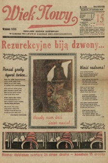 Wiek Nowy : popularny dziennik ilustrowany. 1938, nr 11079