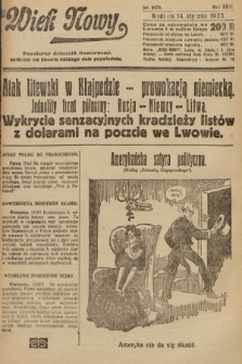 Wiek Nowy : popularny dziennik ilustrowany. 1923, nr 6470