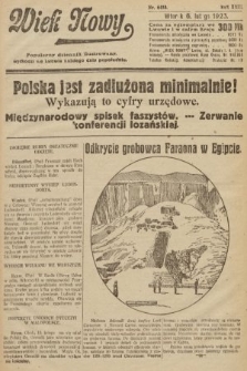 Wiek Nowy : popularny dziennik ilustrowany. 1923, nr 6488