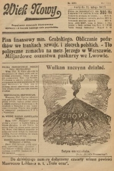 Wiek Nowy : popularny dziennik ilustrowany. 1923, nr 6493