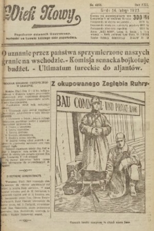 Wiek Nowy : popularny dziennik ilustrowany. 1923, nr 6495