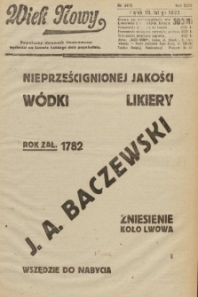 Wiek Nowy : popularny dziennik ilustrowany. 1923, nr 6497