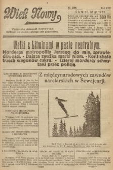 Wiek Nowy : popularny dziennik ilustrowany. 1923, nr 6498