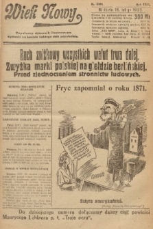 Wiek Nowy : popularny dziennik ilustrowany. 1923, nr 6499