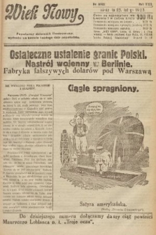 Wiek Nowy : popularny dziennik ilustrowany. 1923, nr 6505