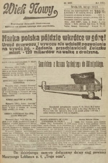 Wiek Nowy : popularny dziennik ilustrowany. 1923, nr 6507