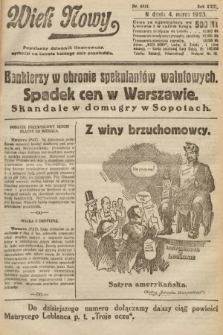 Wiek Nowy : popularny dziennik ilustrowany. 1923, nr 6511