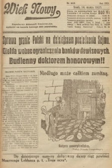 Wiek Nowy : popularny dziennik ilustrowany. 1923, nr 6519