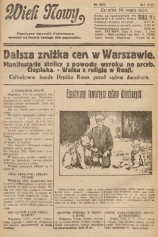 Wiek Nowy : popularny dziennik ilustrowany. 1923, nr 6532