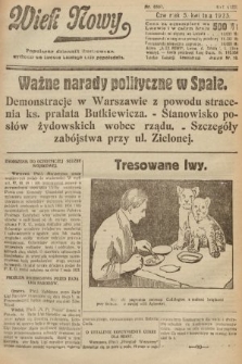 Wiek Nowy : popularny dziennik ilustrowany. 1923, nr 6537