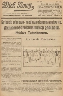 Wiek Nowy : popularny dziennik ilustrowany. 1923, nr 6544