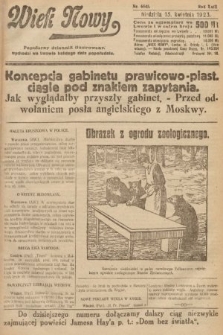 Wiek Nowy : popularny dziennik ilustrowany. 1923, nr 6545