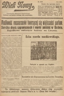 Wiek Nowy : popularny dziennik ilustrowany. 1923, nr 6549
