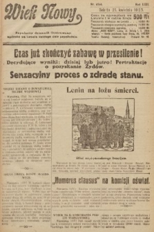 Wiek Nowy : popularny dziennik ilustrowany. 1923, nr 6550