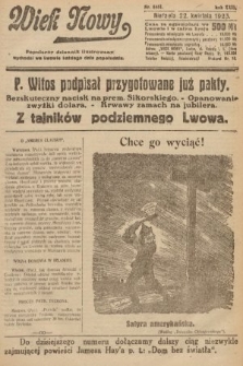 Wiek Nowy : popularny dziennik ilustrowany. 1923, nr 6551