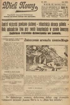 Wiek Nowy : popularny dziennik ilustrowany. 1923, nr 6557