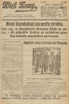 Wiek Nowy : popularny dziennik ilustrowany. 1923, nr 6587