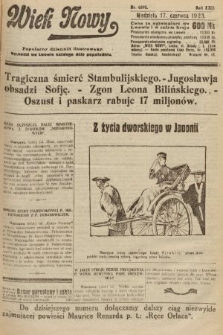 Wiek Nowy : popularny dziennik ilustrowany. 1923, nr 6595