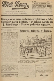 Wiek Nowy : popularny dziennik ilustrowany. 1923, nr 6596