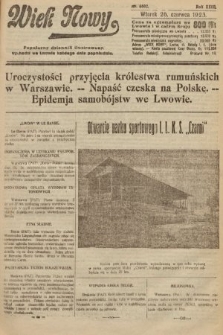 Wiek Nowy : popularny dziennik ilustrowany. 1923, nr 6602