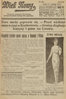 Wiek Nowy : popularny dziennik ilustrowany. 1923, nr 6603