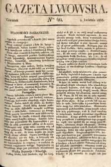 Gazeta Lwowska. 1833, nr 40